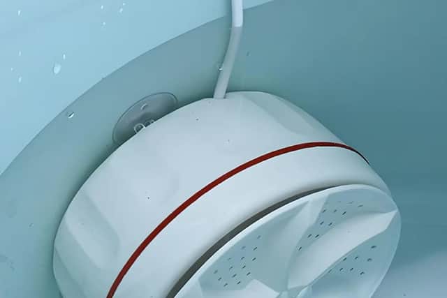 Connect it to a USB source, submerge it in water, and let the ultrasonics do the rest