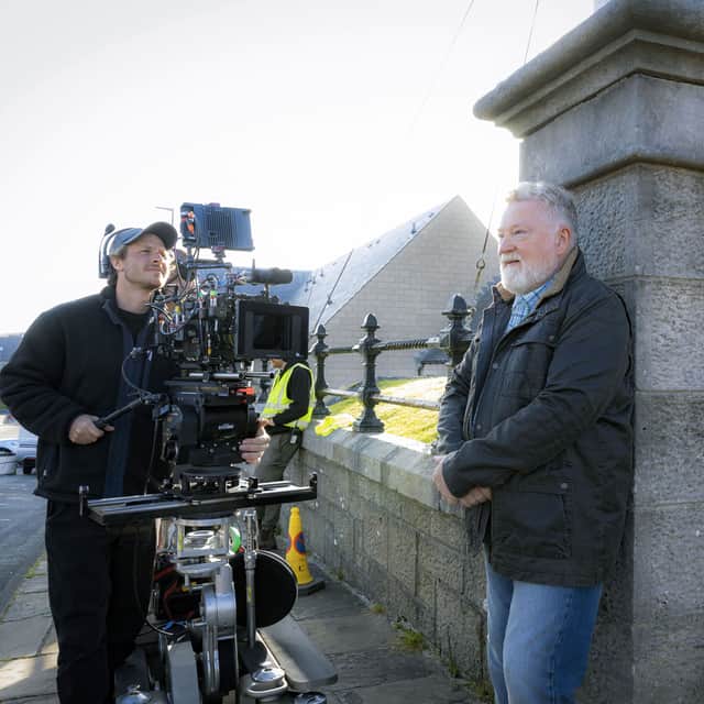 Lewis Howden on the Shetland set as Sergeant Billy McCabe.