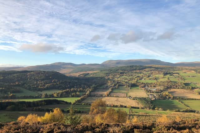 Views of Ben Wyvis from near Beauly in the Highlands