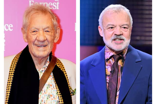 Sir Ian McKellen (left) and Graham Norton (right)