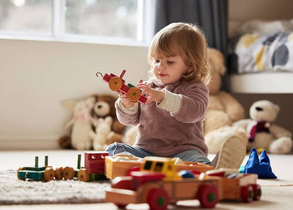 Parents say that things like shape sorters and car garages do not hold their childrens' lasting interest.