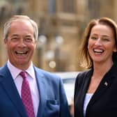 Nigel Farage said Reform MP Sarah Pochin's remarks about black and Asian people in adverts were 'ugly' but not 'racist' (Picture: Leon Neal)