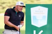 Daniel Young watches his tee shot 16th hole on day two of the Rolex Grand Final supported by The R&A at Club de Golf Alcanada in Alcudia