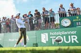Austrian Maximilian Steinlechner tees off in the third round of the Rolex Grand Final supported by The R&A at Club de Golf Alcanada in Alcudia
