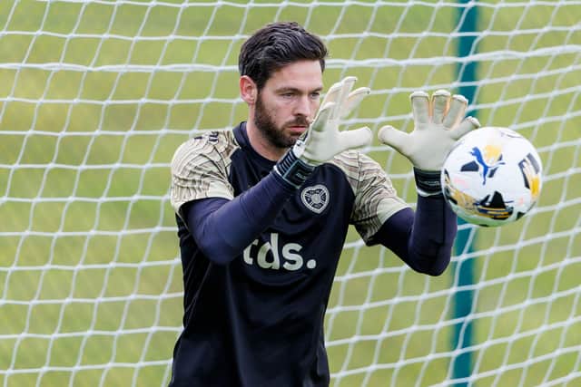Craig Gordon is back on the Hearts bench but has not played competitively since early May.