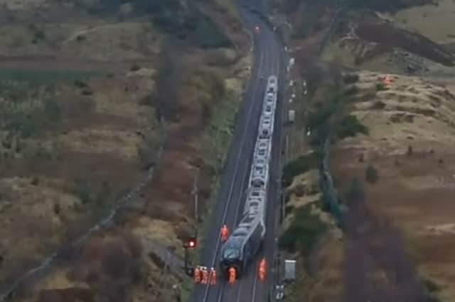 The front carriage of the Avanti West Coast train derailed  