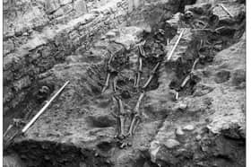 St Giles Cathedral 12th Century burials excavated in 1981 by CEC Archaeology Service 