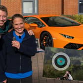 Sharon Hoskins was dragged out of work to be presented with her prize - and it's changed her life for the better