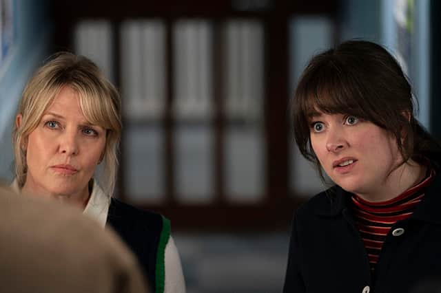 Ashley Jensen and Alison O'Donnell in Shetland Series 10.
