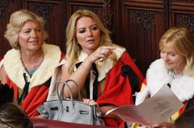 Members of the House of Lords, like Michelle Mone, centre, cannot be removed by the electorate and hold their positions for life (Picture: Stefan Rousseau/WPA pool)
