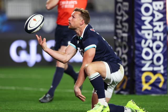 Rory Hutchinson will start at centre for Scotland.