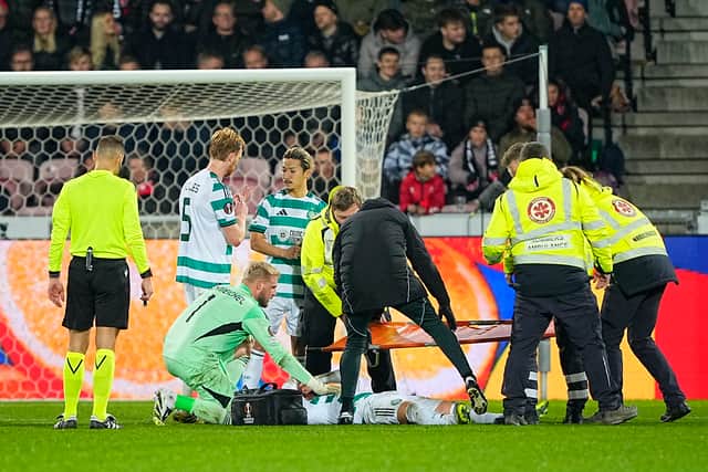 Celtic suffered another injury when young striker Callum Osmand went down clutching his hamstring.