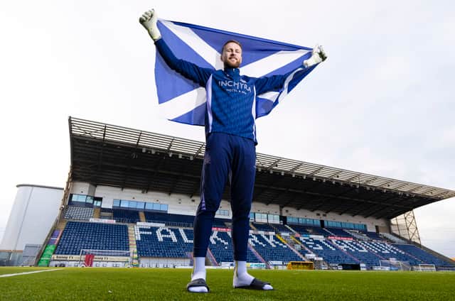 Goalkeeper Scott Bain is hoping to do Falkirk proud on Scotland duty after earning a first call up in six years.