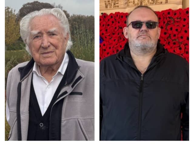 Veterans James Alfred Sibbet (left) and Ian Baker (right) will march in the Remembrance Day parade in London on Sunday.