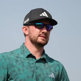 Connor Syme pictured on day three of the Abu Dhabi HSBC Championship at Yas Links Golf Course 