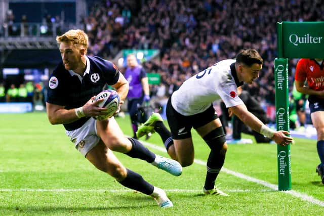 Kyle Steyn scored a Scotland try and impressed in defence.