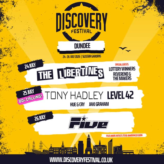 Here's the line-up poster for Discovery Festival Dundee 2026.