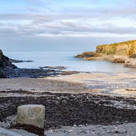Swimming in the cove of Port Gaverne