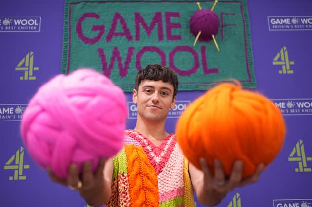 Tom Daley at the Soho Hotel in London, during a portrait session for his new Channel 4 series, Game of Wool: Britain's Best Knitter