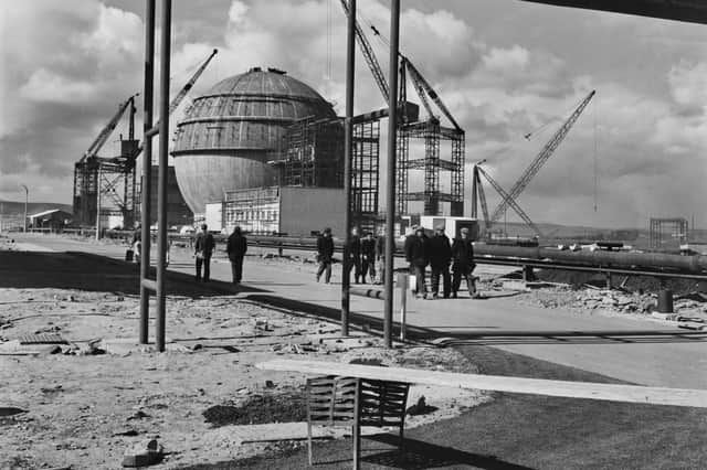 The Dounreay Fast Reactor (DFR) nuclear power station under construction, Caithness, Scotland, May 11th 1957