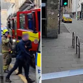 Emergency services are on the scene of an ongoing incident in Edinburgh's Cowgate.