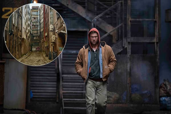 Glen Powell stars in Edgar Wright's The Running Man which was filmed in Glasgow. 