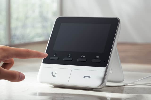 The monitor gives you a live feed of what the doorbell sees - and allows you to quickly conduct a two-way conversation with the caller
