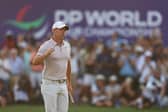 Rory McIlroy a birdie putt on the 18th green on day three of the DP World Tour Championship at Jumeirah Golf Estates in Dubai