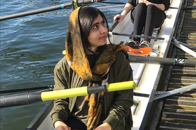 Learning to row at Oxford University.
