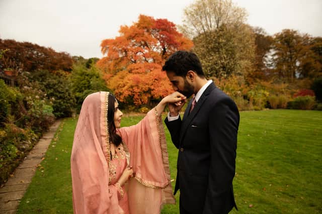 Malala Yousafzai on her wedding day to Asser Malik.