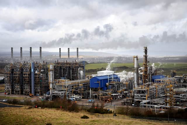 The ExonMobile chemical plant at Mossmorran, Fife.
