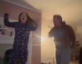 Katy Reid captures husband and daughter's reaction to World Cup qualification 