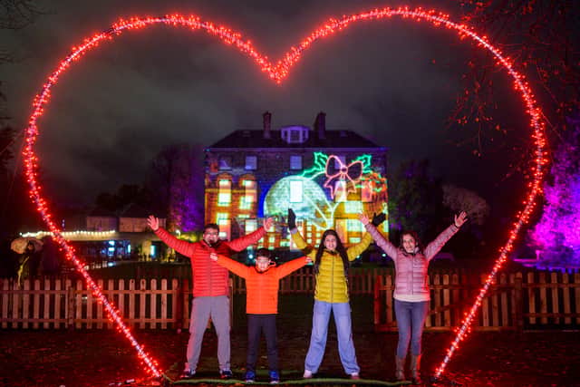 The Heart Arch Walk creates a picture-perfect moment, set against Inverleith House transformed by a stunning, colour-filled projection.