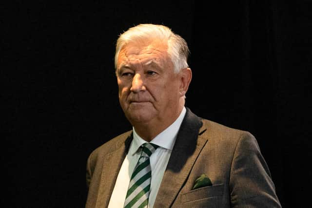 Celtic chairman Peter Lawwell called a halt to the Celtic AGM amid protests from shareholders.