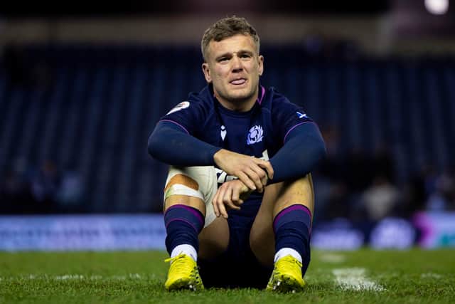 Darcy Graham's face says it all after Scotland's defeat by Argentina at Murrayfield.
