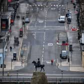 The empty streets of Edinburgh during the first Covid lockdown in April 2020 (Picture: Jeff J Mitchell)