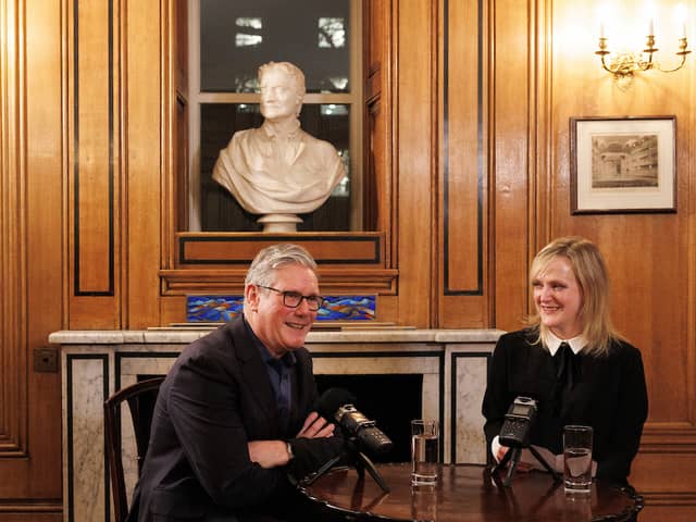 Prime Minister Keir Starmer and Scran podcast host and Scotsman food and drink editor Rosalind Erskine