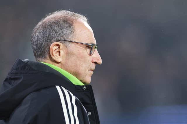 Celtic interim manager Martin O'Neill looks on during the 3-1 win over Feyenoord in the Europa League. (Photo by Dean Mouhtaropoulos/Getty Images)