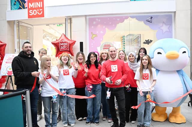 Hundrefs of shoppers queued the opening of MINISO's new store at a Scottish shopping centre.