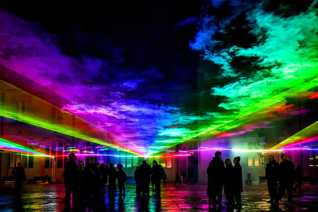 Spectra lights up Aberdeen city centre.
