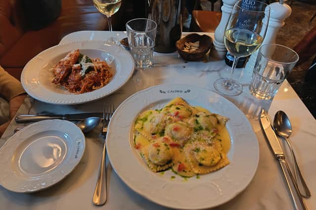 Delicious handmade pasta dishes at Caldesi