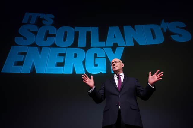 John Swinney has claimed the SNP could cut energy bills by one third with Scottish independence