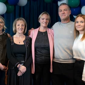 Sandie Peggie with her family