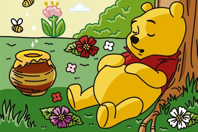 An illustration from Winnie the Pooh: A Cute and Cosy Colouring Book