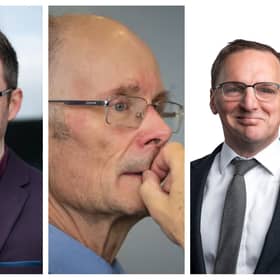 Allan Faulds from Ballot Box Scotland, Professor Sir John Curtice from Strathclyde University, and Mark Diffley from the Diffley Partnership.
