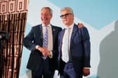 Nigel Farage with Malcolm Offord, who has switched from the Conservatives to Reform UK (Picture: Jane Barlow)