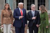 Sir Keir Starmer and Lady Victoria Starmer, right, with Donald Trump and First Lady Melania Trump  at Chequers during the US President's state visit in September