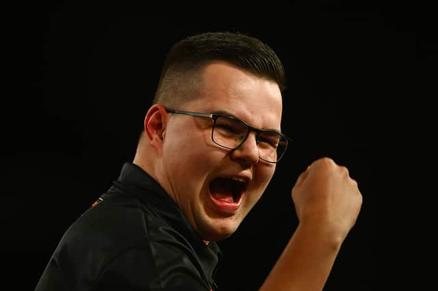 Hotly-tipped Dutch youngster Gian van Veen gets his World Darts Championship campaign started today.