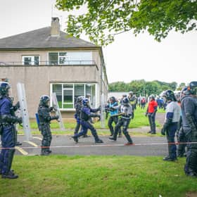 Police Scotland officers, seen training how to tackle public disorder, have better things to do than record 'non-crime hate incidents' (Picture: Jane Barlow/pool)