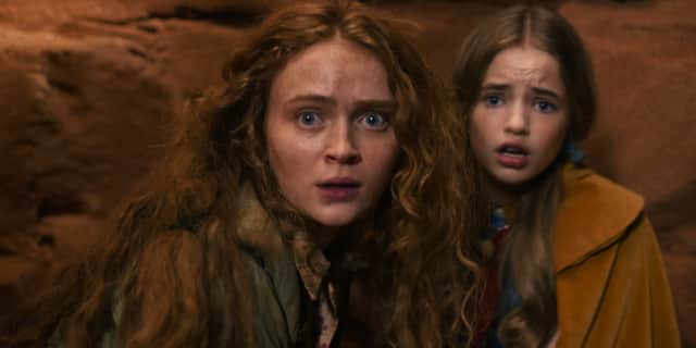 Sadie Sink as Max Mayfield and Nell Fisher as Holly Wheeler in Stranger Things season 5